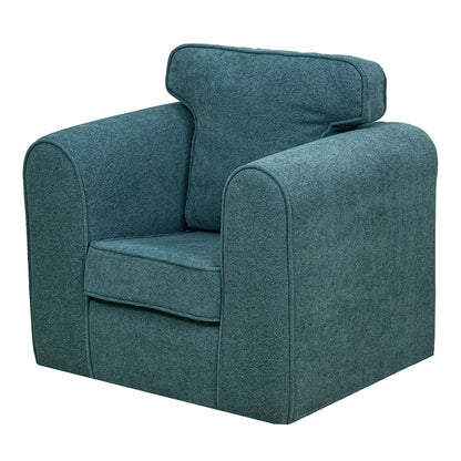 Willowbrook Bohemian Bouclé Chair for Children Aqua DFEU213 Childrens Furniture Soft Sofa Seating