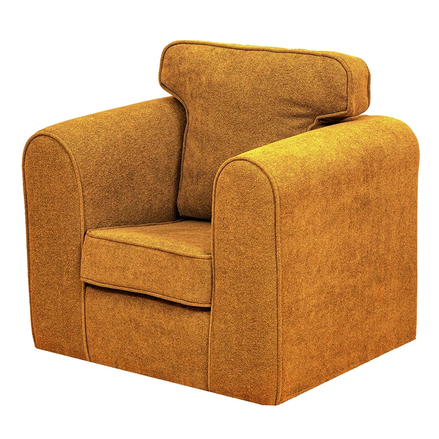 Willowbrook Bohemian Bouclé Chair for Children Mustard DFEU211 Childrens Furniture Soft Sofa Seating