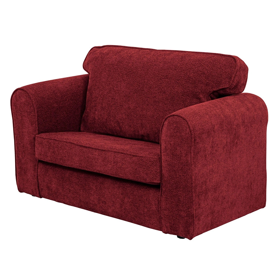 Willowbrook Bohemian Bouclé Sofa for Children Cranberry DFEU175 Childrens Furniture Soft Sofa Seating