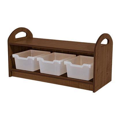 Willowbrook Bohemian One Tier Storage Unit with 3 clear tubs DFEB007T Childrens Furniture