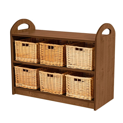 Willowbrook Bohemian Two Tier Storage Unit with 6 Baskets DFEB008B Childrens Furniture