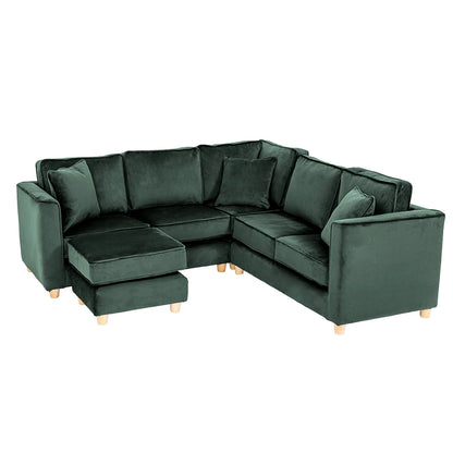 Willowbrook Byron Corner Group Sofa for Children Emerald DFEU174 Corner and Stool Childrens Furniture