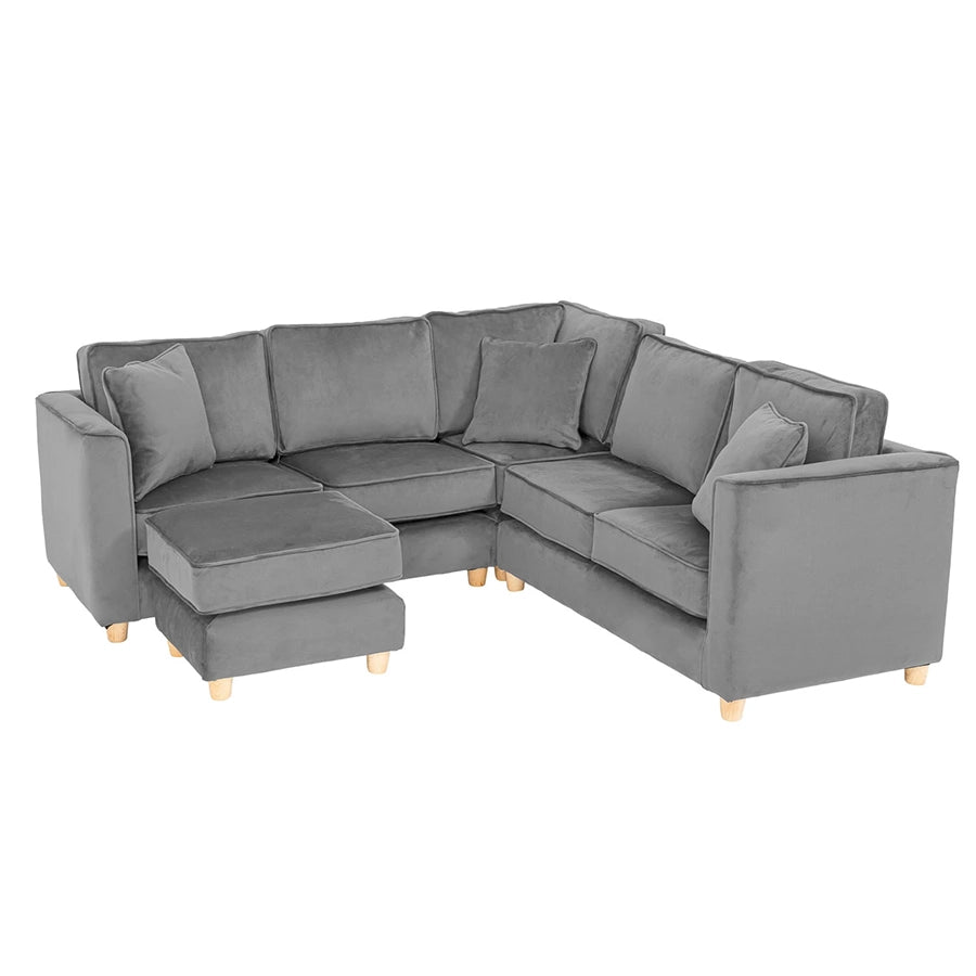 Willowbrook Byron Corner Group Sofa for Children Grey DFEU219 Corner and Stool Childrens Furniture