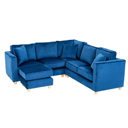 Willowbrook Byron Corner Group Sofa for Children Marine Blue DFEU039 Corner and Stool Childrens Furniture