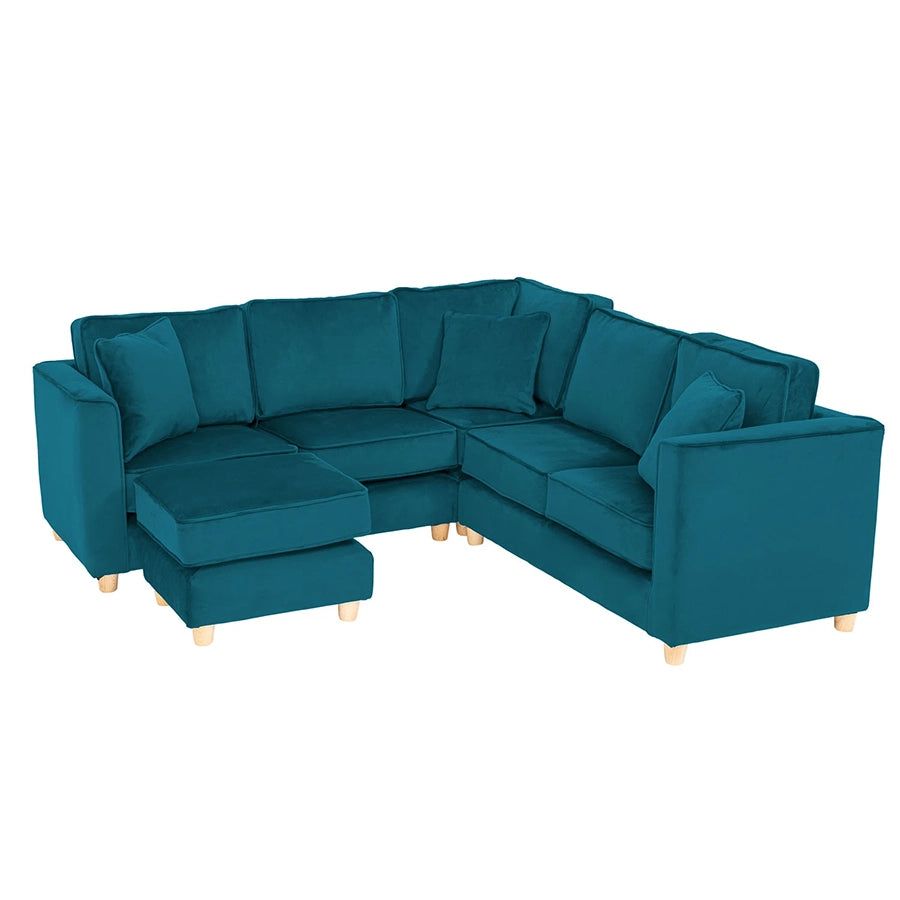 Willowbrook Byron Corner Group Sofa for Children New Teal DFEU222 Corner and Stool Childrens Furniture