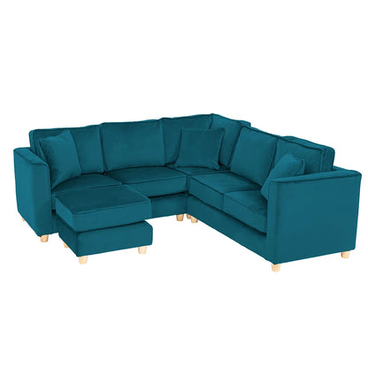 Willowbrook Byron Corner Group Sofa for Children New Teal DFEU222 Corner and Stool Childrens Furniture