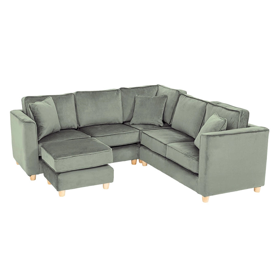 Willowbrook Byron Corner Group Sofa for Children Sage DFEU221 Corner and Stool Childrens Furniture