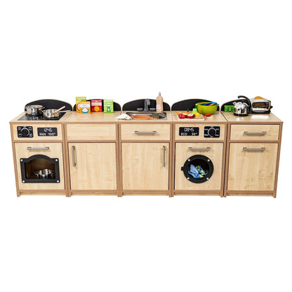 Willowbrook Classic 5 Piece Kitchen including dishwasher, sink, cooker, washing machine, and storage cupboard DFEC081 Childrens Roll Play Furniture