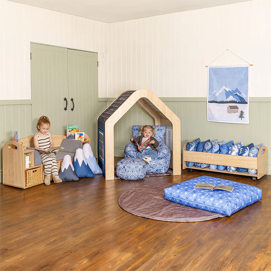 Willowbrook Classic Reading Seat with Baskets DFEC069B Childrens Furniture Lifestyle Image 1