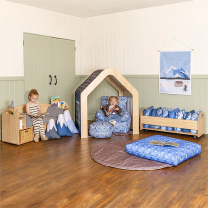 Willowbrook Classic Reading Seat with Baskets DFEC069B Childrens Furniture Lifestyle Image 1