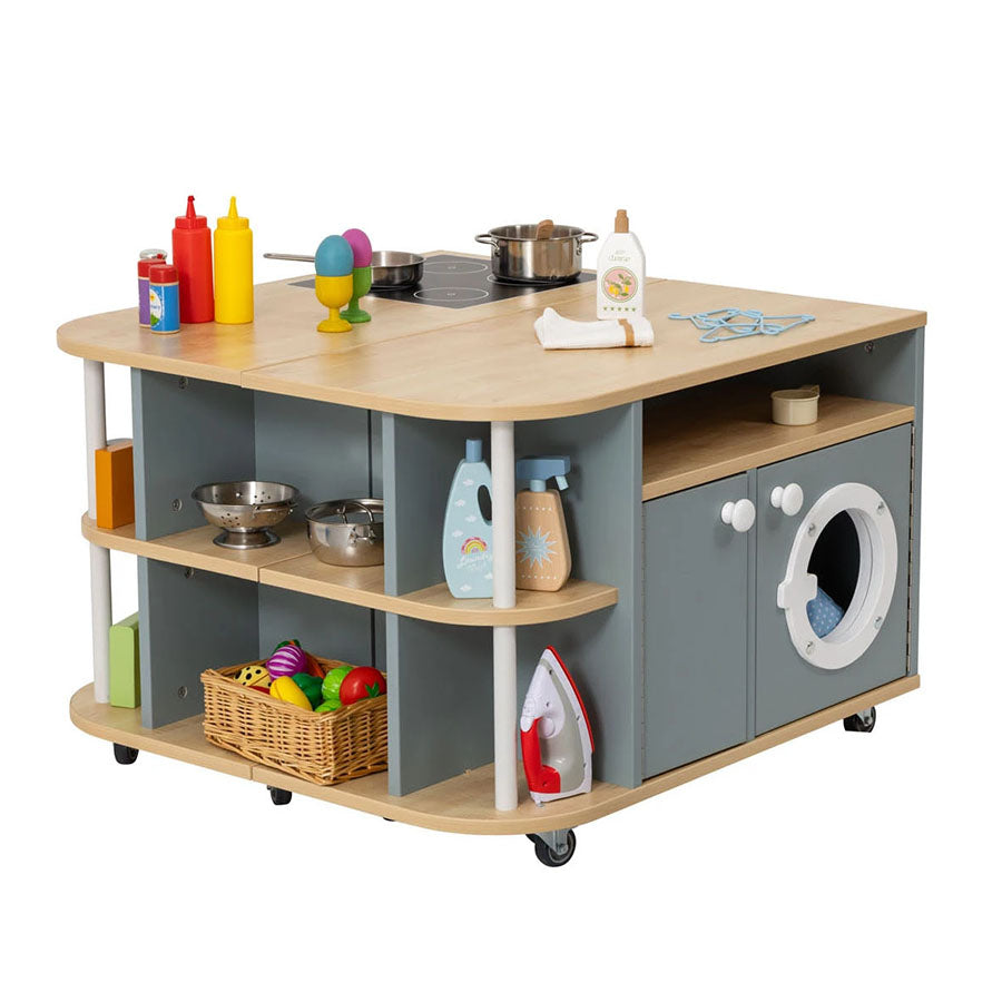 Willowbrook Coastal Kitchen Island Unit with props DFEX007 Childrens Furniture Angle 1