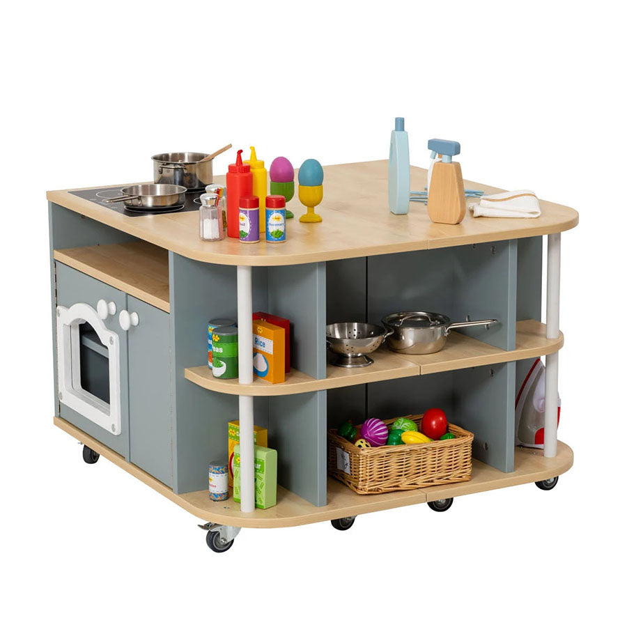 Willowbrook Coastal Kitchen Island Unit with props DFEX007 Childrens Furniture Angle 2