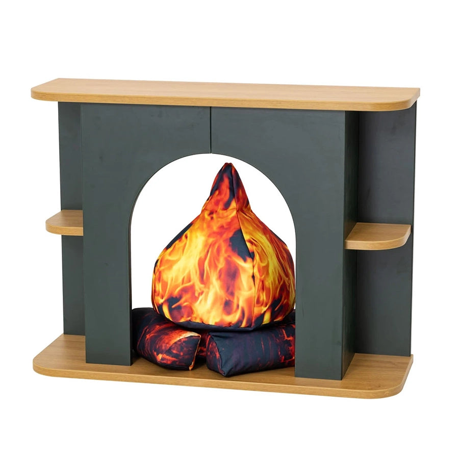 Willowbrook Farmhouse Fireplace with Soft Bean flames and 4 logs DFEF004 Childrens Furniture