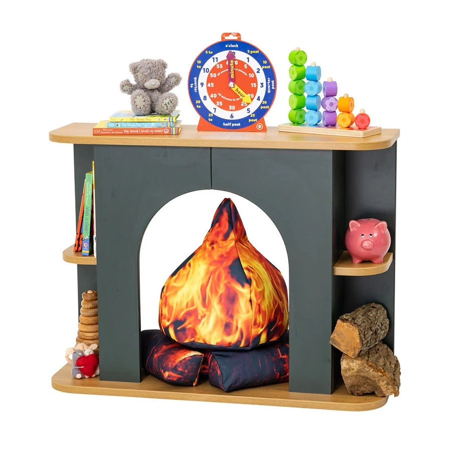 Willowbrook Farmhouse Fireplace with Soft Bean flames and 4 logs DFEF004 Childrens Furniture lifestyle image 2