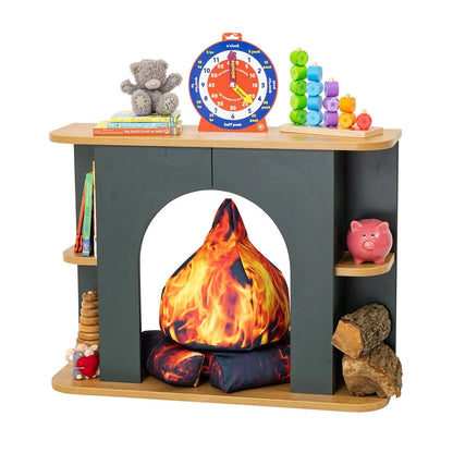 Willowbrook Farmhouse Fireplace with Soft Bean flames and 4 logs DFEF004 Childrens Furniture lifestyle image 2