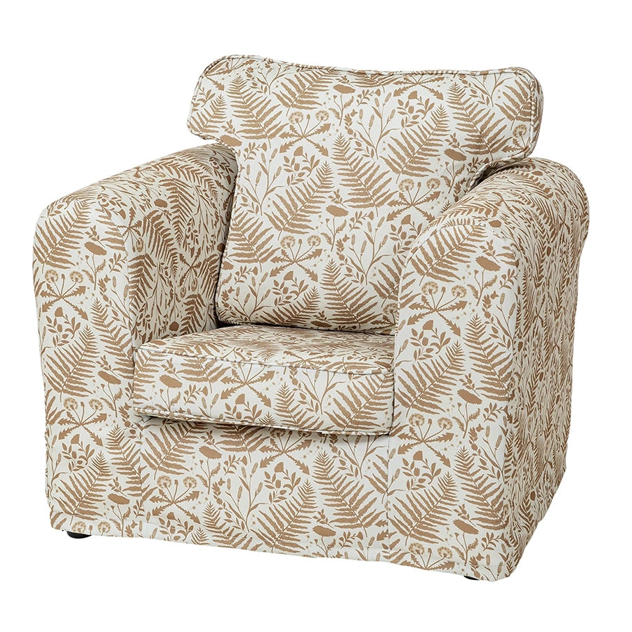 Willowbrook Farmhouse Kendal Loose Cover Chair DFEU016 Cream Floral Print for Children