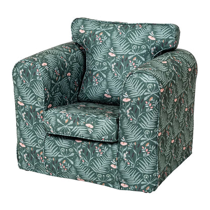 Willowbrook Farmhouse Kendal Loose Cover Chair DFEU180 Green Floral Print for Children