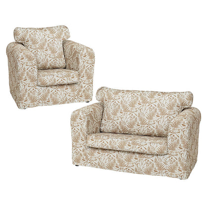 Willowbrook Farmhouse Kendal Loose Cover Range Chair and Sofa DFEU228 Cream Floral Print for Children