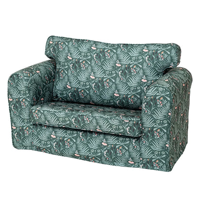 Willowbrook Farmhouse Kendal Loose Cover Sofa DFEU179 Green Floral Print for Children
