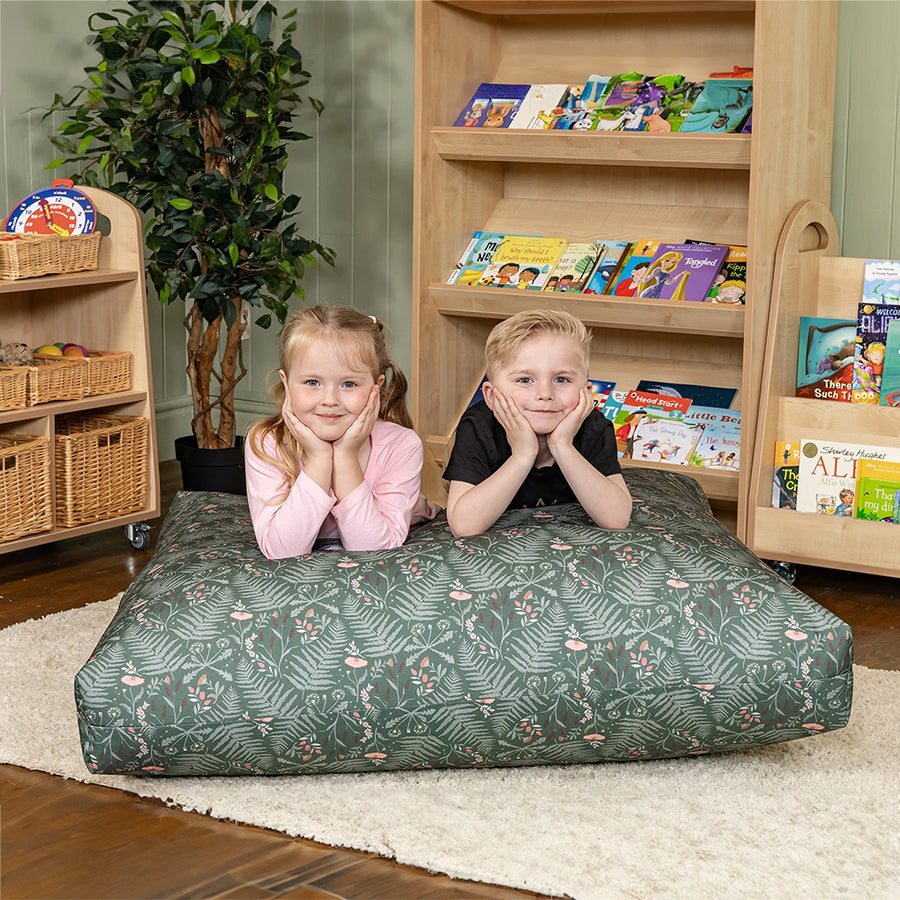 Willowbrook Farmhouse Large Floor Beanbag DFEU009 Floral Fabric Lifestyle Image