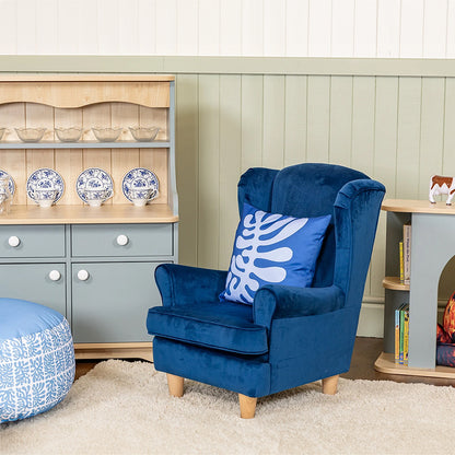 Willowbrook Keats Wingback Chair for Children Marine DFEU169 Sofa Seating Lifestyle Image