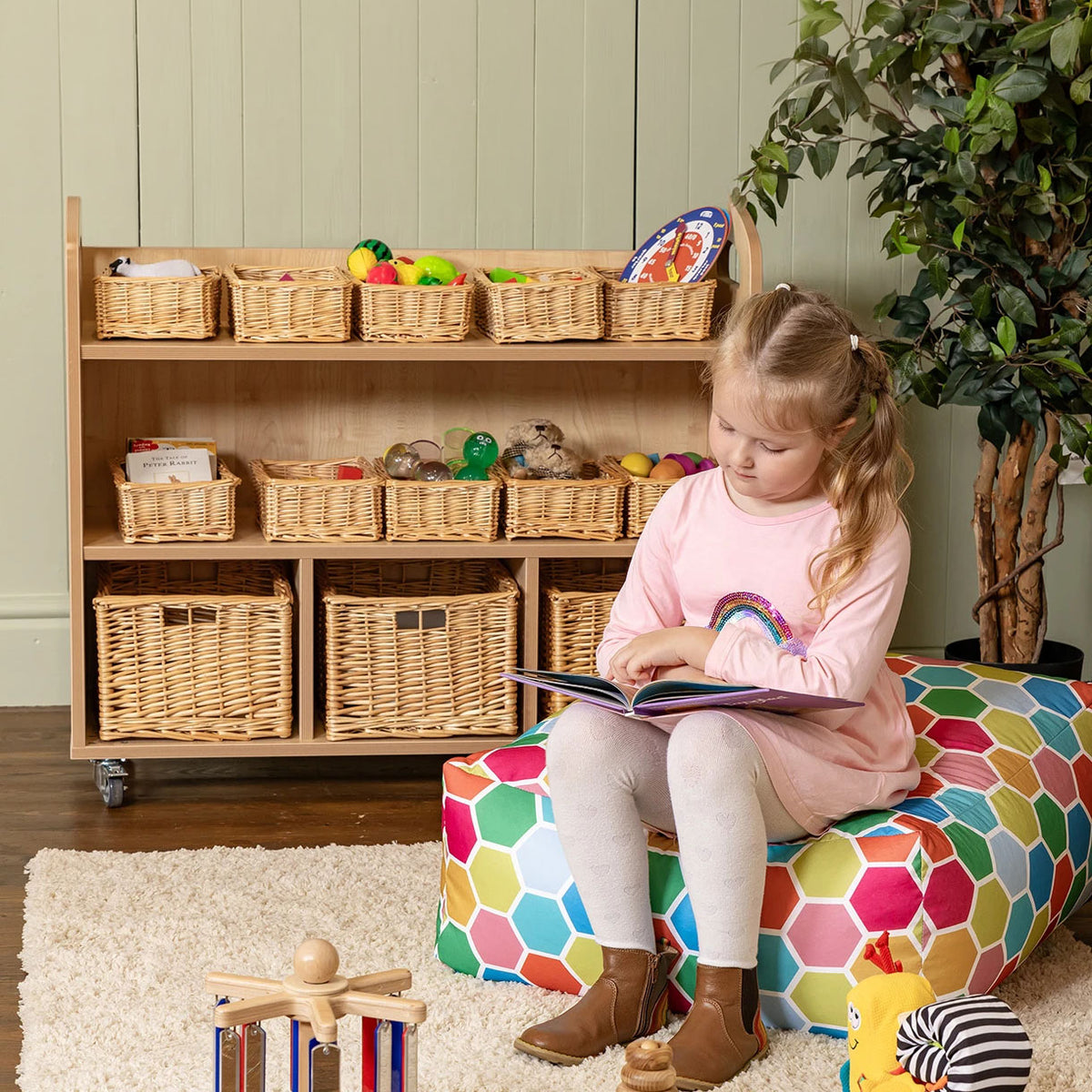 Willowbrook Medium Raleigh Mobile Unit with Baskets DFEC026B Childrens Furniture Lifestyle Image