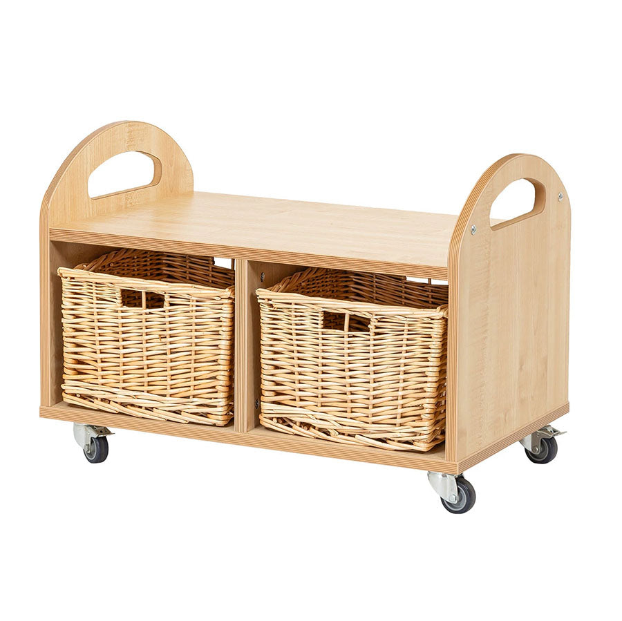 Willowbrook Mobile Narrow Storage Unit with Baskets DFEC129B Childrens Furniture