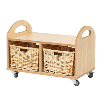 Willowbrook Mobile Narrow Storage Unit with Baskets DFEC129B Childrens Furniture
