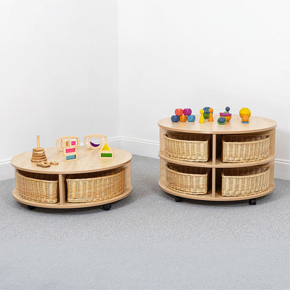 Willowbrook One Tier Quadrant Unit with Baskets DFEC052B and Two Tier Quadrant Unit with Tubs DFEC053B with Props Childrens Furniture