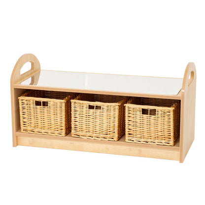 Willowbrook Pioneer Low Storage with Mirror Surface with Baskets DFEC112B Childrens Furniture