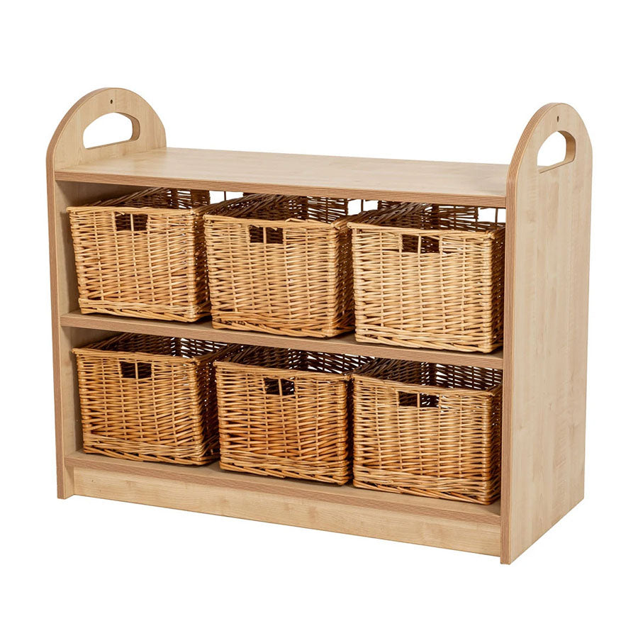 Willowbrook Pioneer Two Tier Open Shelving with Baskets DFEC005B Childrens Furniture