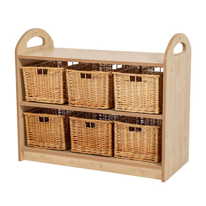Willowbrook Pioneer Two Tier Open Shelving with Baskets DFEC005B Childrens Furniture