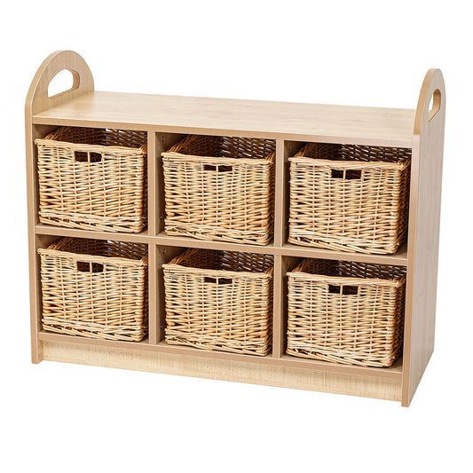 Willowbrook Pioneer Two Tier Open Shelving with Dividers with Baskets DFEC006B Childrens Furniture