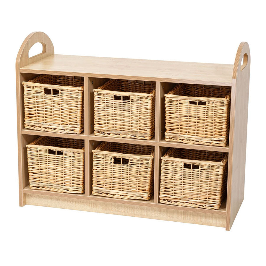 Willowbrook Pioneer Two Tier Storage – With Back and Dividers and Baskets DFEC008B Childrens Furniture