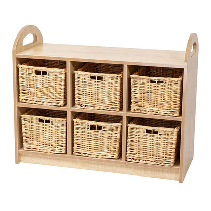 Willowbrook Pioneer Two Tier Storage – With Back and Dividers and Baskets DFEC008B Childrens Furniture