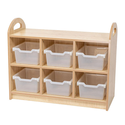 Willowbrook Pioneer Two Tier Storage – With Back and Dividers and Tubs DFEC008T Childrens Furniture