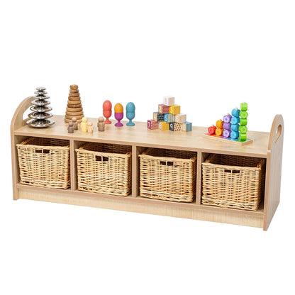Willowbrook Pioneer Wide One Tier Unit with Baskets and Props DFEC029B Childrens Furniture