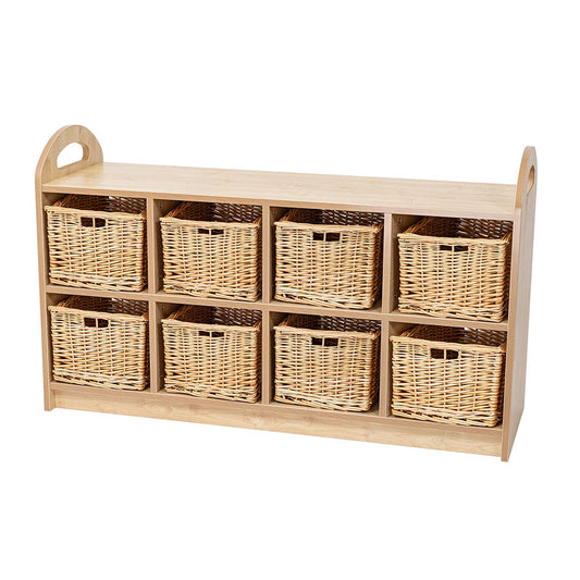 Willowbrook Pioneer Wide Two Tier Open Shelving with Baskets DFEC030B Childrens Furniture
