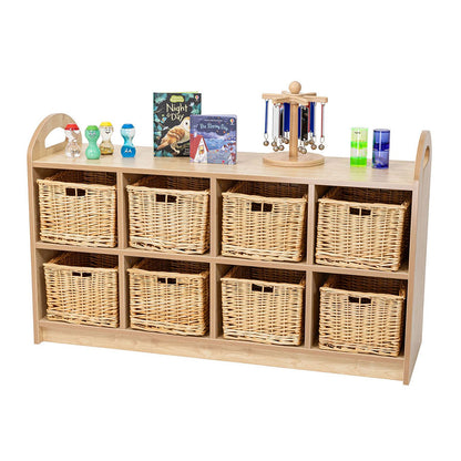 Willowbrook Pioneer Wide Two Tier Unit with Baskets with Props DFEC031B Childrens Furniture