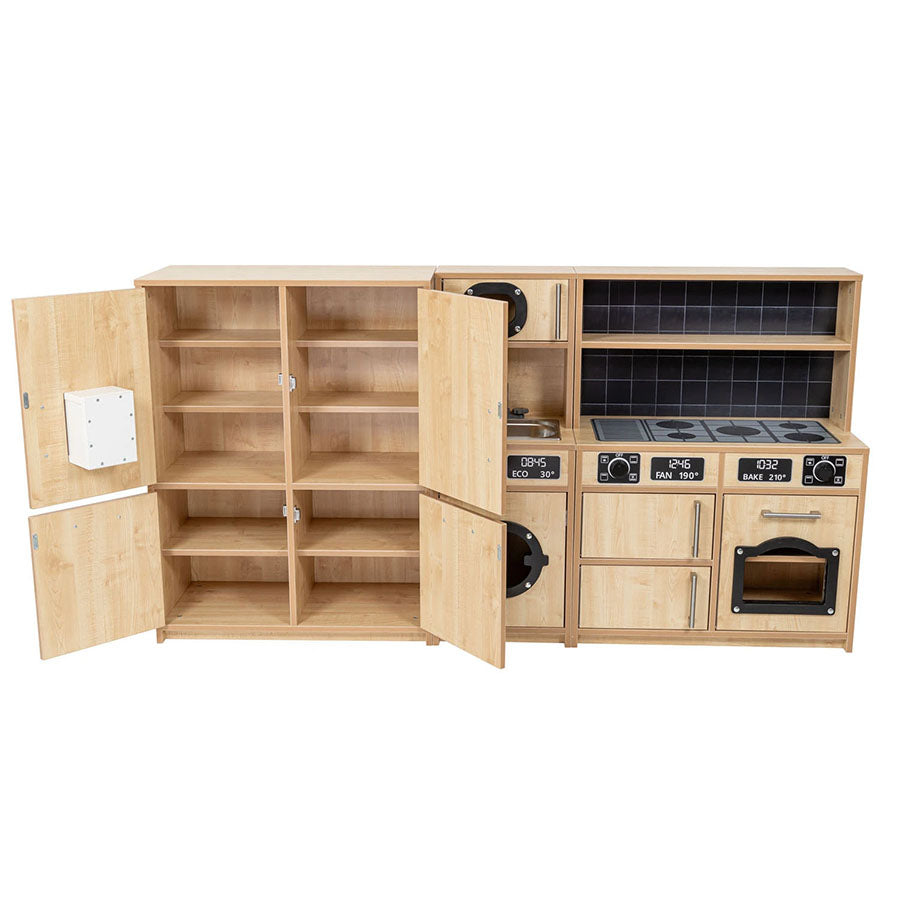 Willowbrook Premium Kitchen Unit with Open Cupboards DFEC084 Childrens Roll Play Furniture