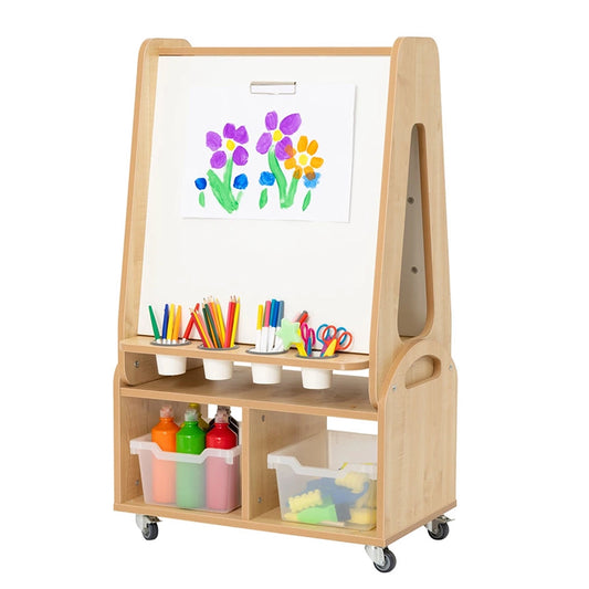 Willowbrook Single Art Easel with Tubs and Props DFEC105T Childrens Furniture