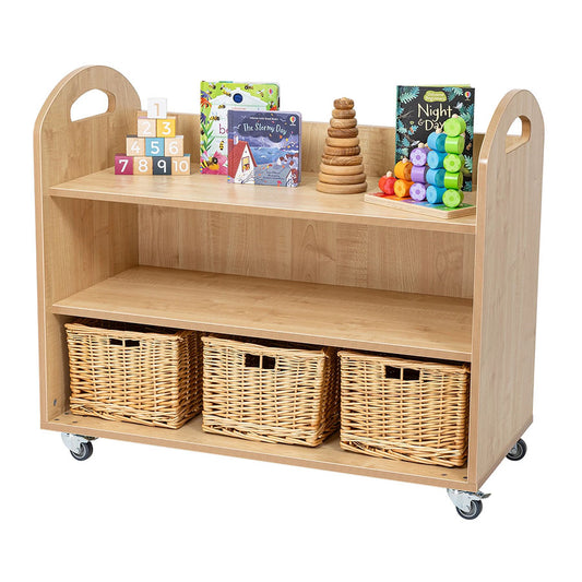 Willowbrook Stanley 3 Shelf Mobile Unit with Baskets and props DFEC018B Childrens Furniture