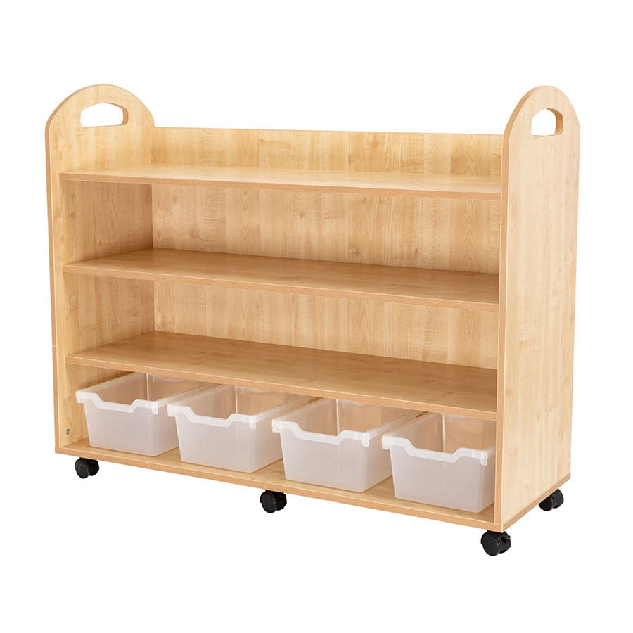 Willowbrook Stanley Wide 4 Shelf Mobile Unit with Tubs DFEC020T Childrens Furniture