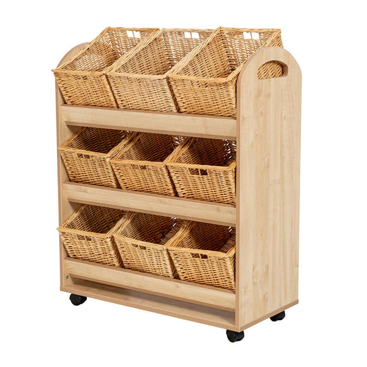 Willowbrook Tilt Tote Storage Trolley (9 spaces) with Baskets DFEC042B Childrens Furniture
