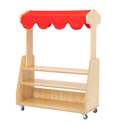 Willowbrook Two Tier Mobile Market Stall DFEC056 Childrens Role Play Furniture