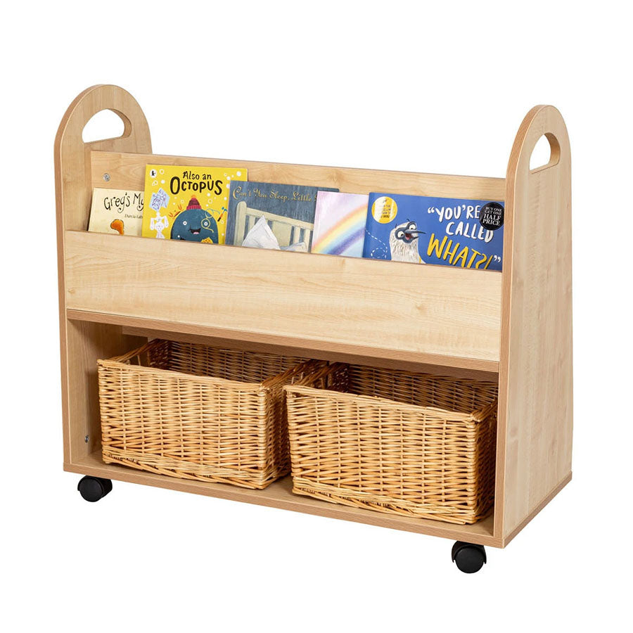 Willowbrook Wallace Display Shelf Storage – 3 Tier with Baskets Back view DFEC014B Childrens Furniture