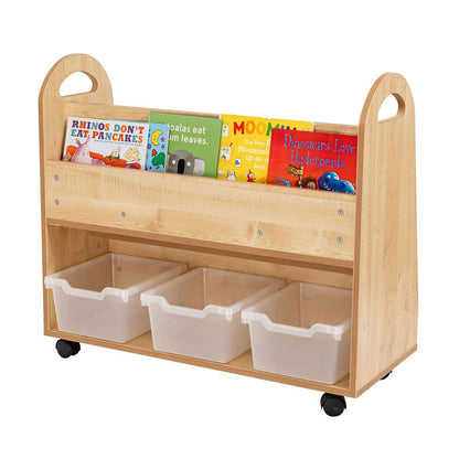 Willowbrook Wallace Display Shelf Storage – 3 Tier with Tubs Back view DFEC014T Childrens Furniture
