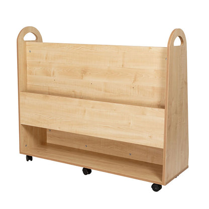 Willowbrook Wallace Wide 4 Display Shelf Storage Back View with Props DFEC016 Childrens Furniture Book Storage 