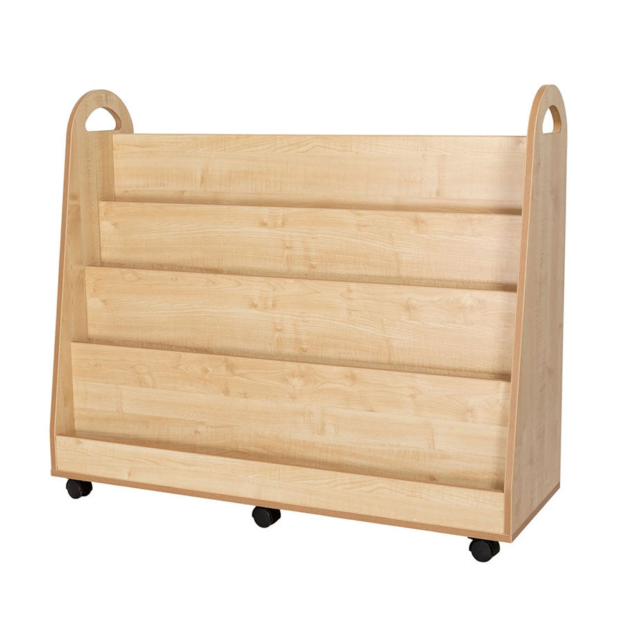 Willowbrook Wallace Wide 4 Display Shelf Storage Front View with Props DFEC016 Childrens Furniture Book Storage 
