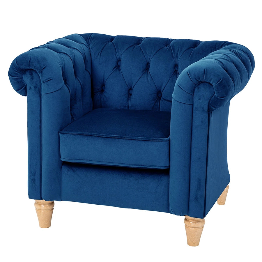 Willowbrook Windsor Chesterfield Chair for Children Marine DFEU167 Sofa Seating